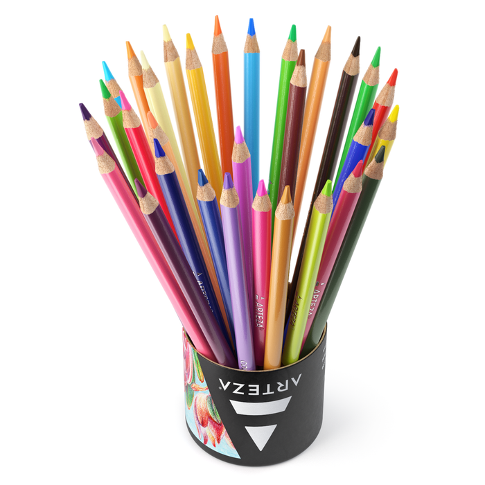 Coloured Pencils, Triangular-Shaped - Set of 48