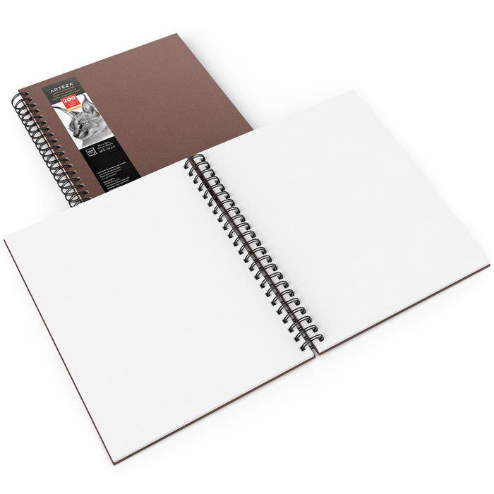 Sketchbooks, Brown Spiral Hardcover, 22.9cm x 30.5cm - Pack of 2