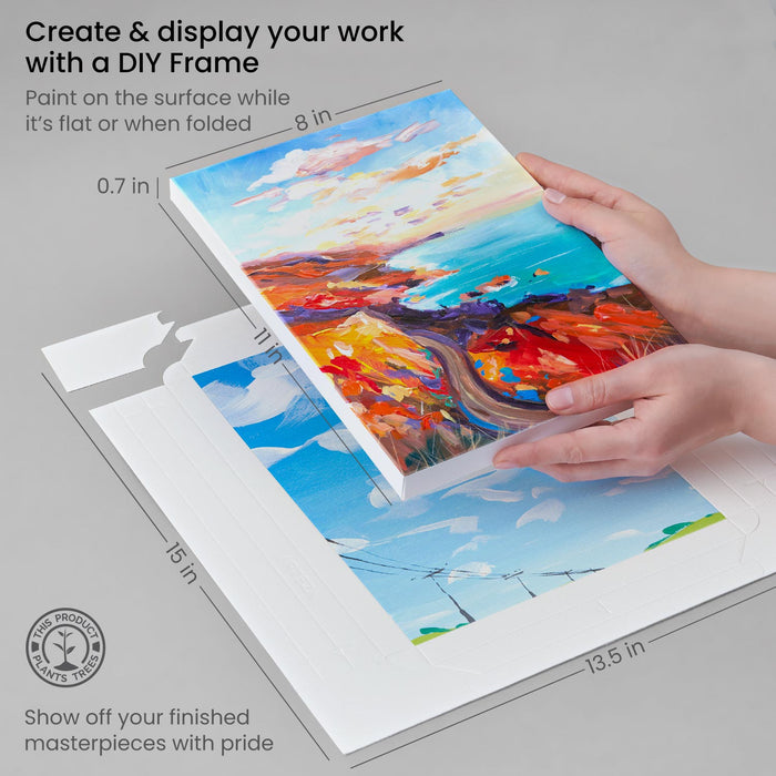 DIY Foldable Canvas Frame, Acrylic, 20.4cm x 28cm - 20 Sheets