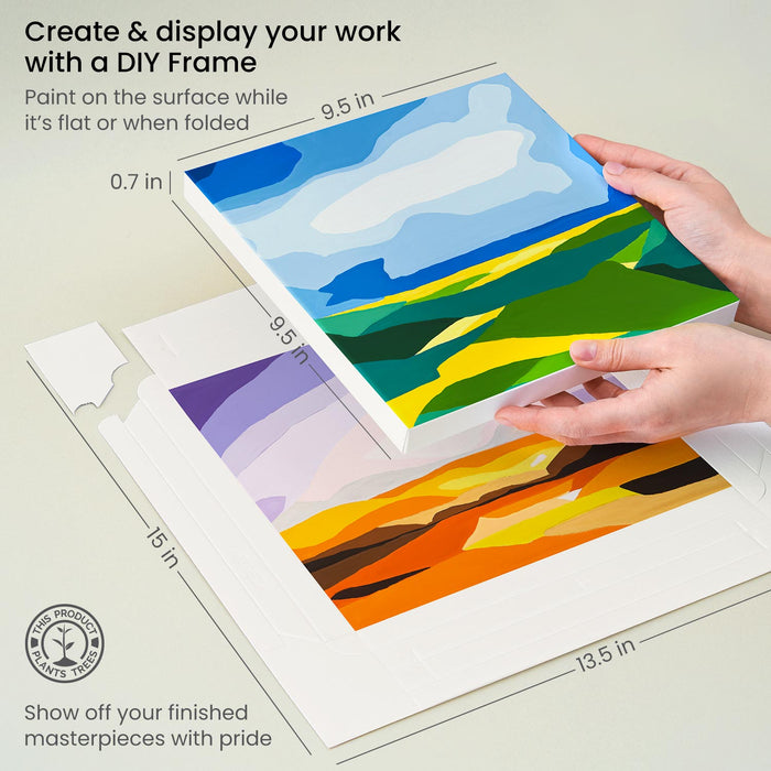 DIY Foldable Canvas Frame, Acrylic, 24.2cm x 24.2cm - 20 Sheets