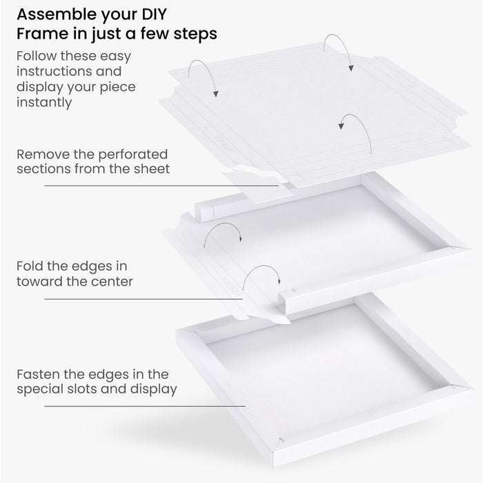 DIY Foldable Canvas Frame, Mixed Media, 24.2cm x 24.2cm - 20 Sheets