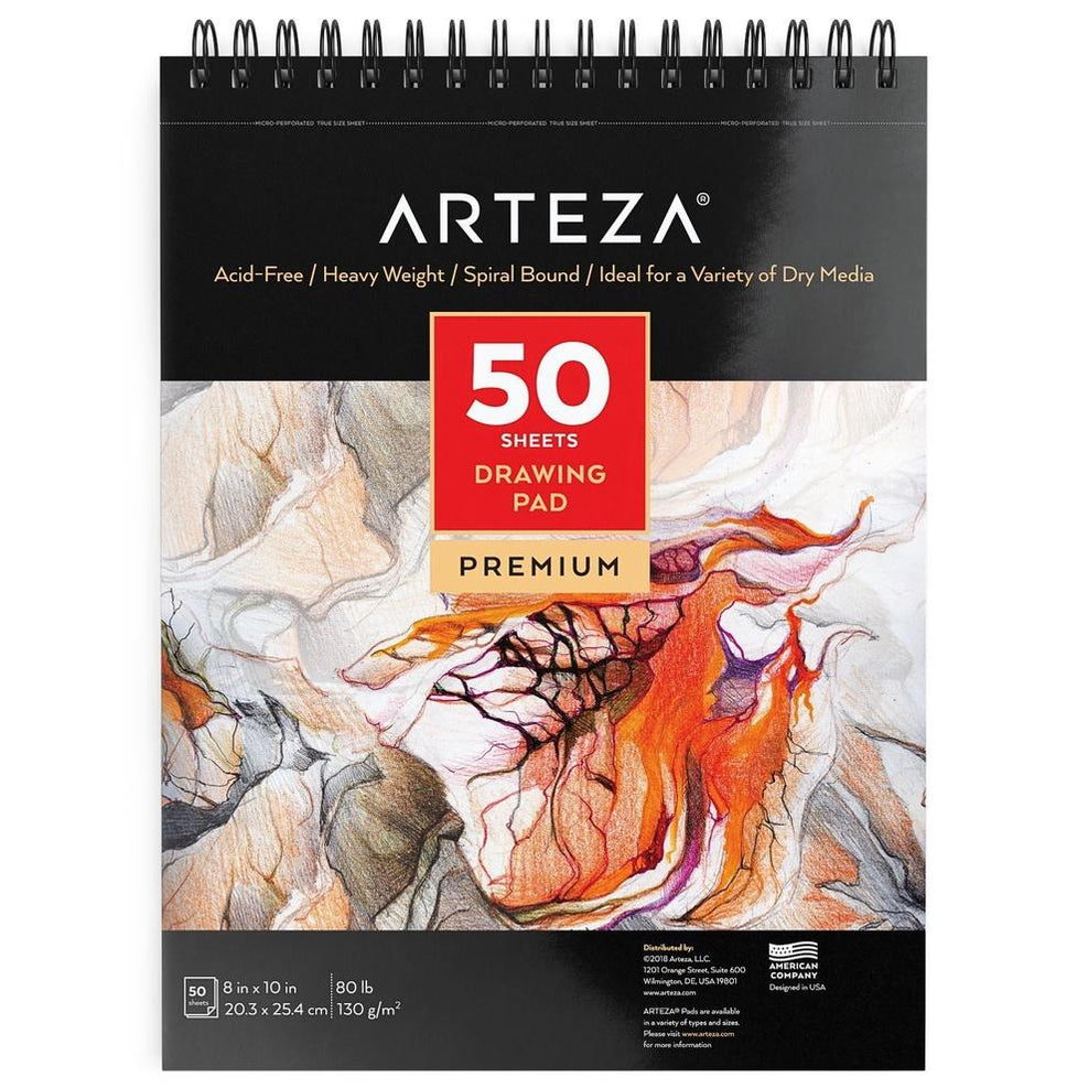 Drawing Pad, 20.3cm x 25.4cm - 50 Sheets — Arteza.co.uk