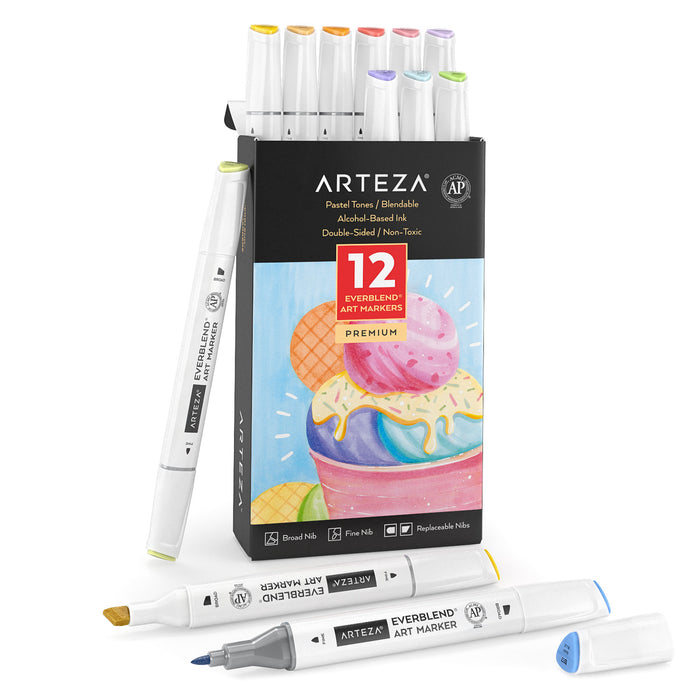 EverBlend™ Ultra Art Markers, Pastel Colours - Set of 12