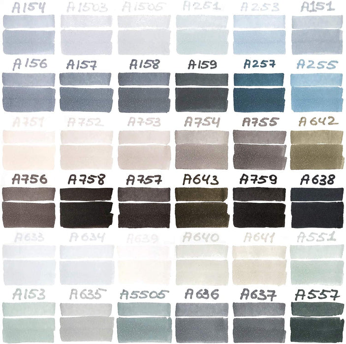 EverBlend™ Art Markers, Grey Tones - Set of 36