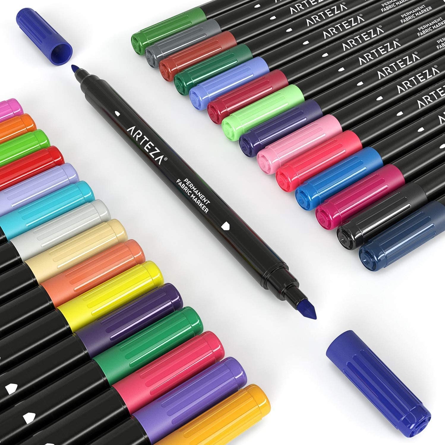 Fabric Markers, Fine & Ultra Fine DualTip Set of 30 — Arteza.co.uk