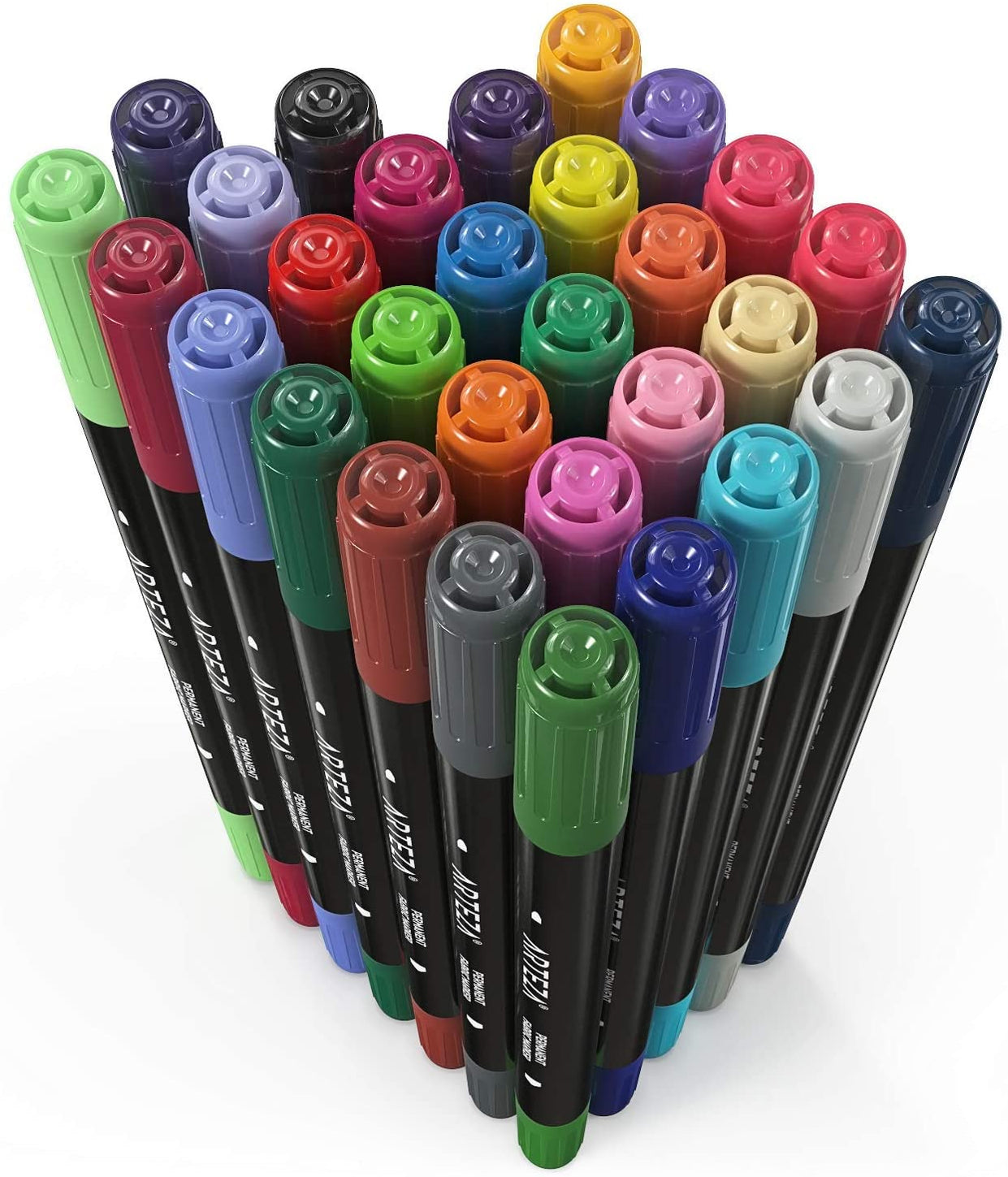 Fabric Markers, Fine & Ultra Fine DualTip Set of 30 — Arteza.co.uk
