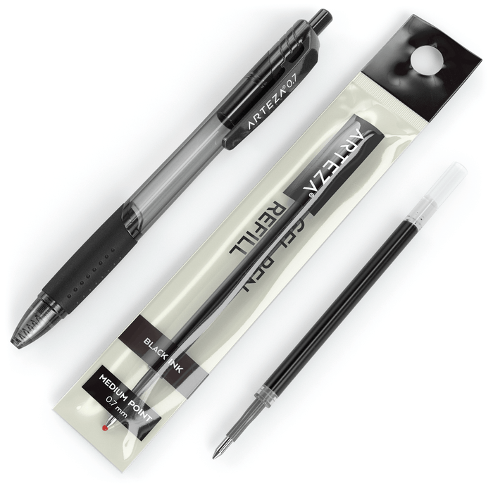 Gel Ink Pen Refills, Black - Pack of 50