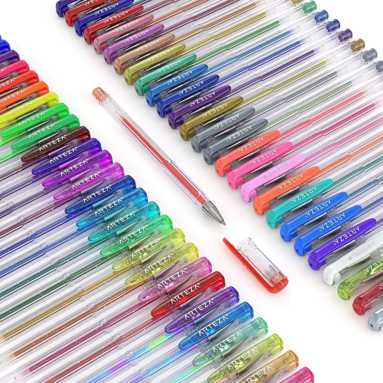 Gel Ink Pens, Assorted Colours - Set of 60 — Arteza.co.uk