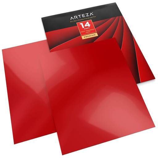 Heat Transfer Vinyl, Red, 25.4cm x 30.5cm - Pack of 14