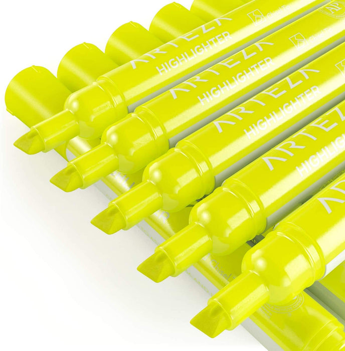 Highlighters, Wide Chisel Tip, Yellow - 64 Pack