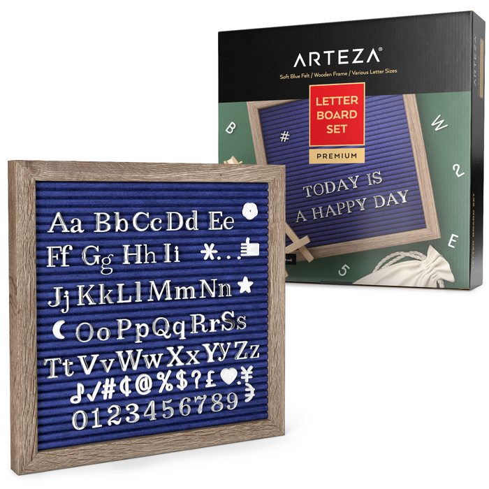 Letter Board Set, Soft Blue Felt, 25cm x 25cm