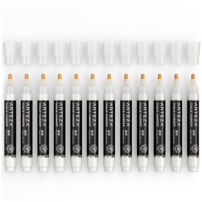Liquid Chalk Markers, White  - 12 Pack