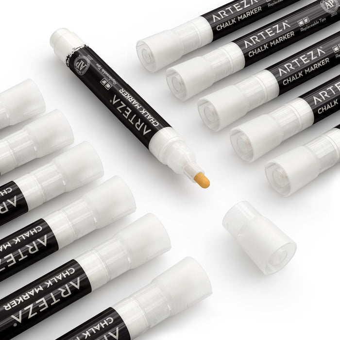 Liquid Chalk Markers, White  - 12 Pack