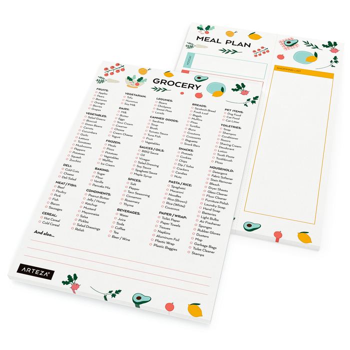 Meal & Grocery Planning Pads - Pack of 2
