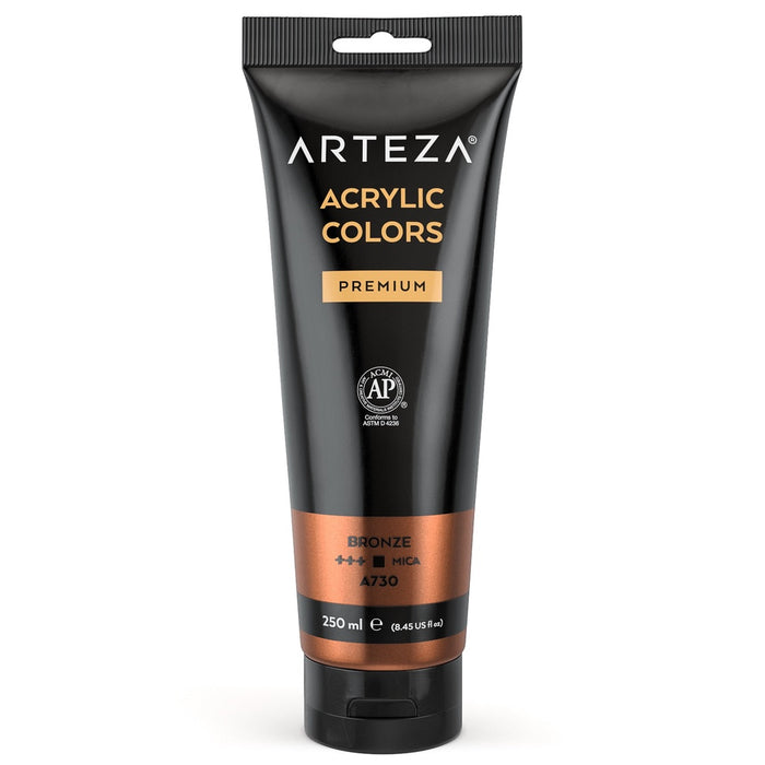 Metallic Acrylic Premium Paint, 250ml Tube - Single Colour (more colours available)