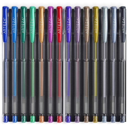 Metallic Colours Gel Ink Pens Pack of 14