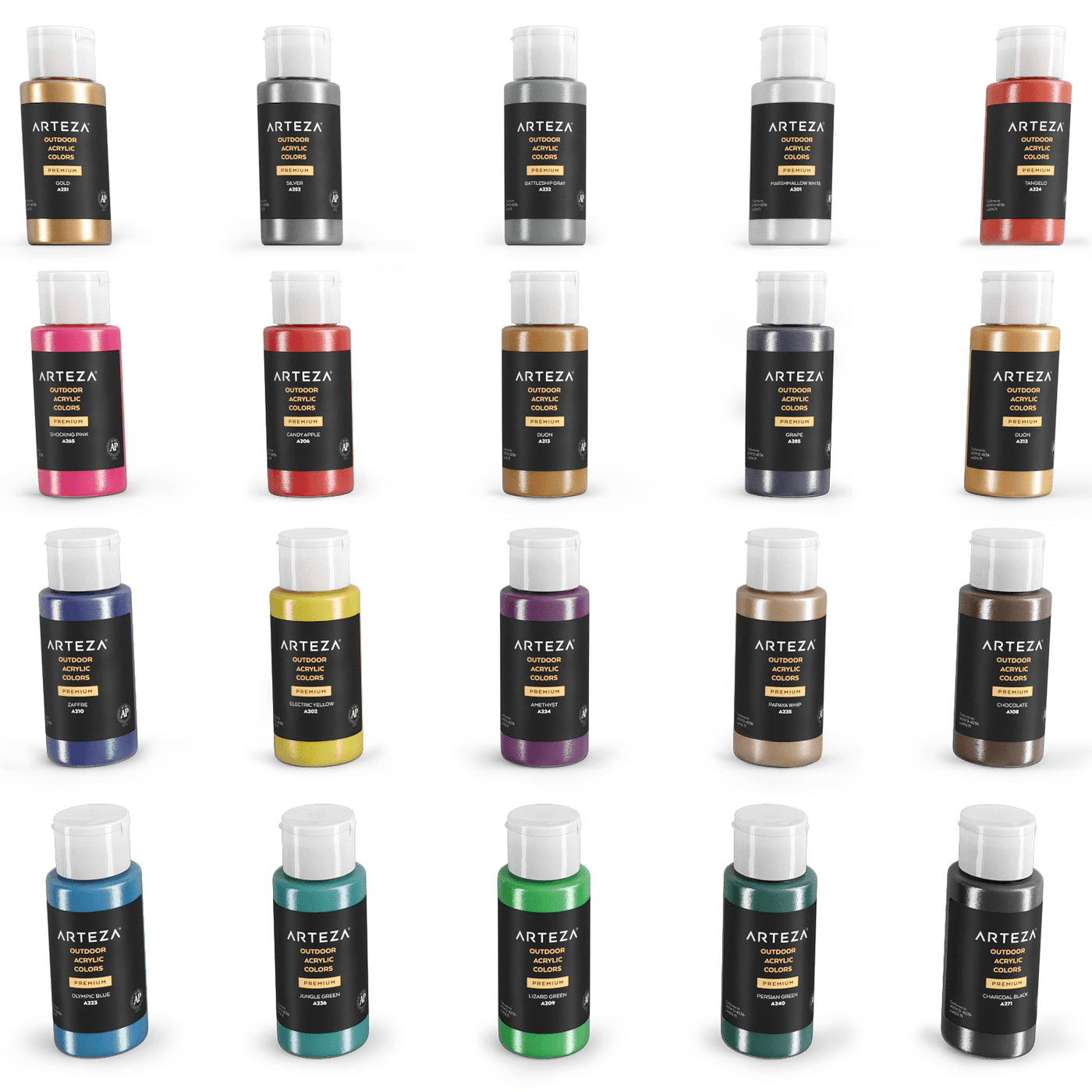 Outdoor Acrylic Paint, 59ml Bottles - Set of 20 — Arteza.co.uk