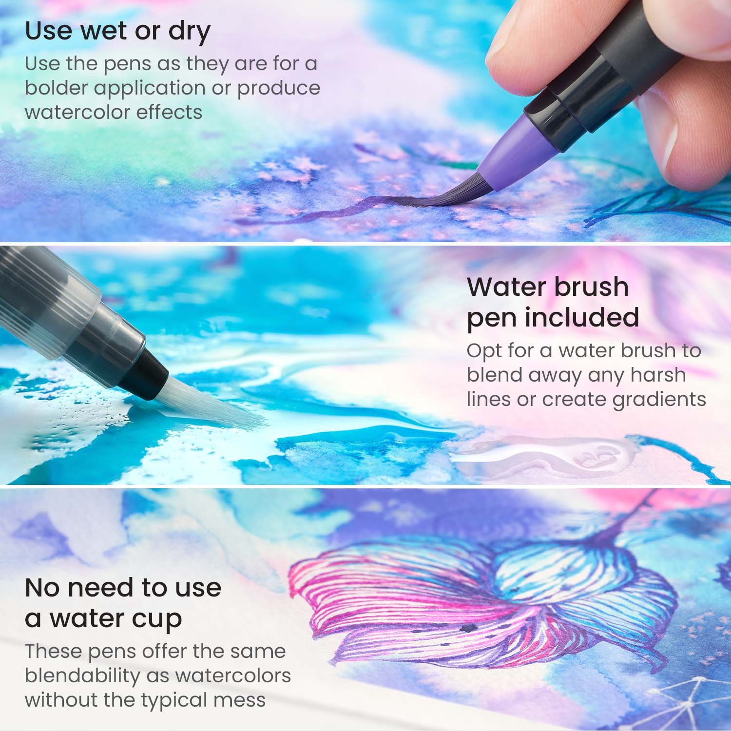 Real Brush Pens®, Dual-Tip - Set of 36