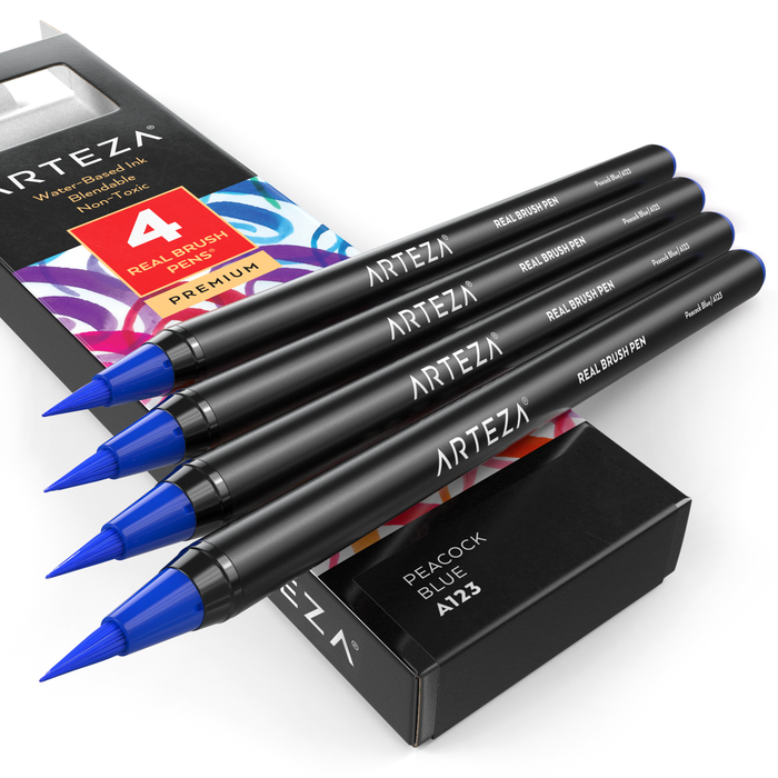 Real Brush Pens®, Single Colour - Pack of 4 (more colours available)