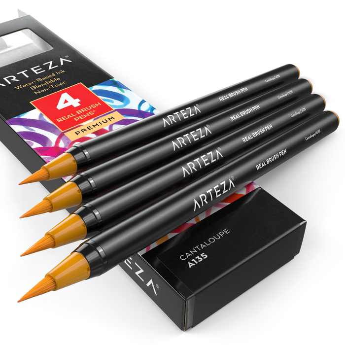 Real Brush Pens®, Single Colour - Pack of 4 (more colours available)