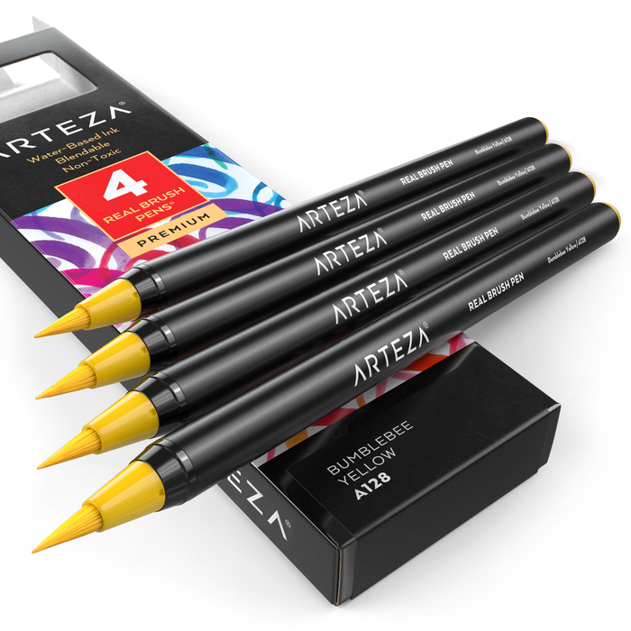 Real Brush Pens®, Single Colour - Pack of 4 (more colours available)