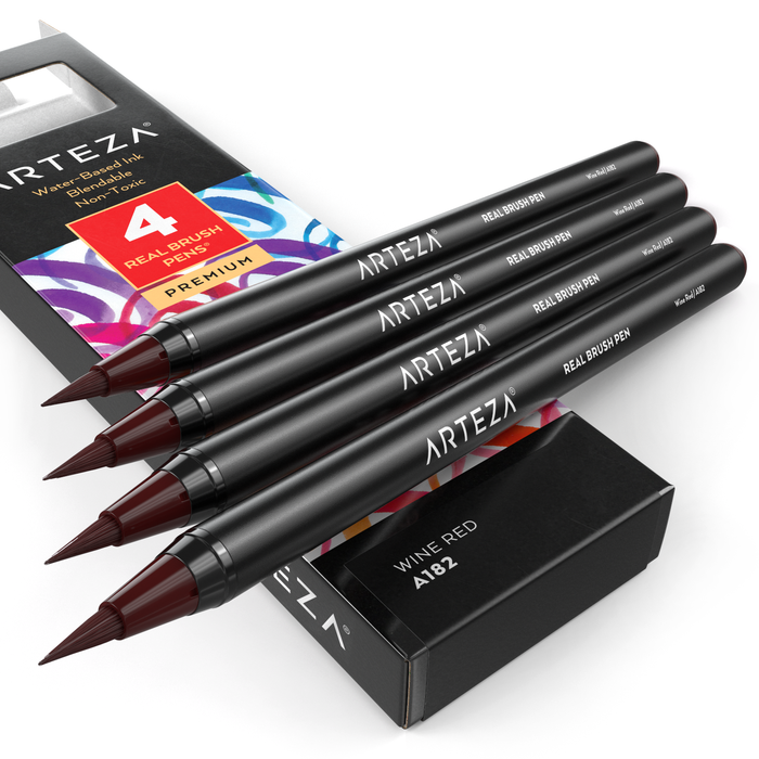 Real Brush Pens®, Single Colour - Pack of 4 (more colours available)