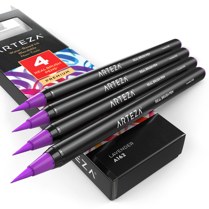 Real Brush Pens®, Single Colour - Pack of 4 (more colours available)