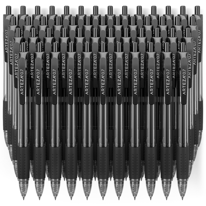 Retractable Gel Ink Pens, Black -  Set of 50