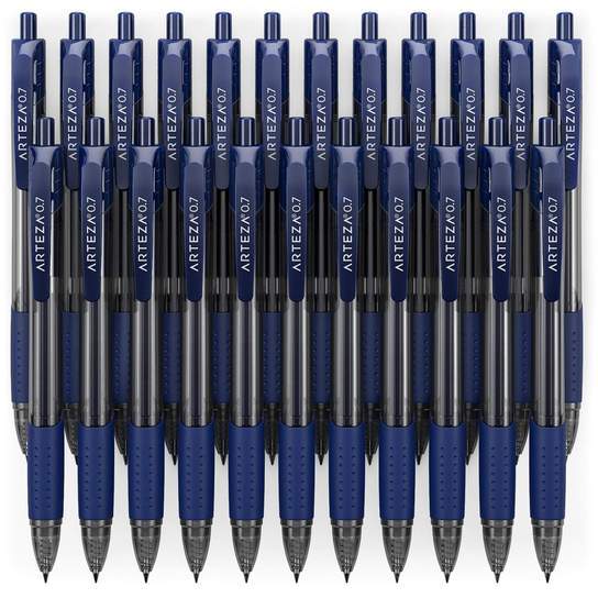 Retractable Gel Ink Pens, Blue - Pack of 24