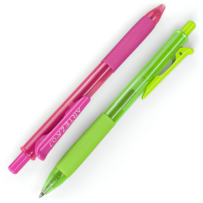 Retractable Gel Ink Pens, Bright Colours - Set of 14
