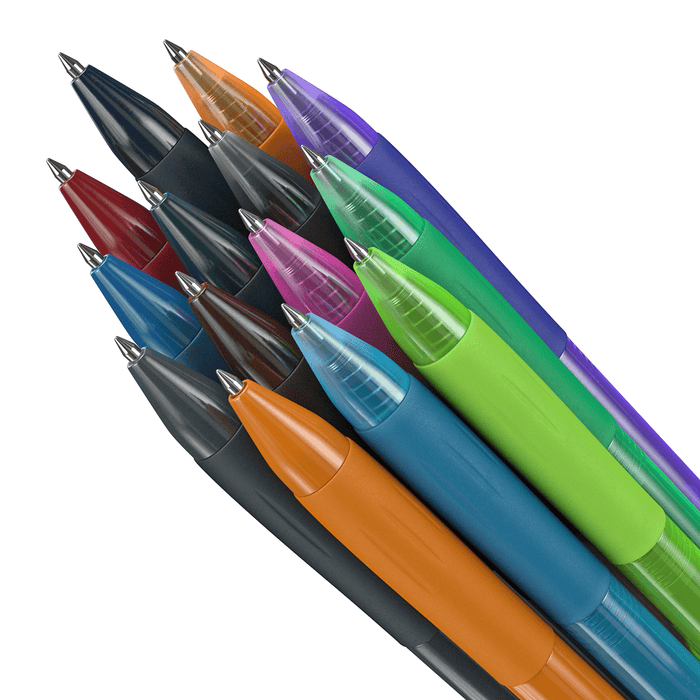 Retractable Gel Ink Pens, Vintage & Bright Colours - Set of 24