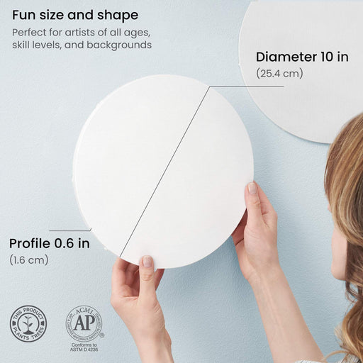 Sizing for Round Stretched Canvas