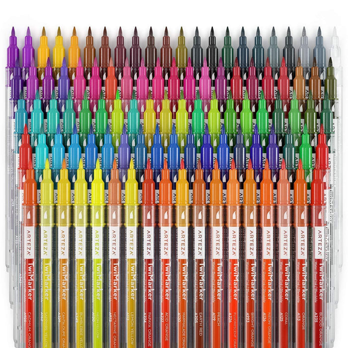 TwiMarkers™, Fine & Brush Dual-Tip - Set of 100