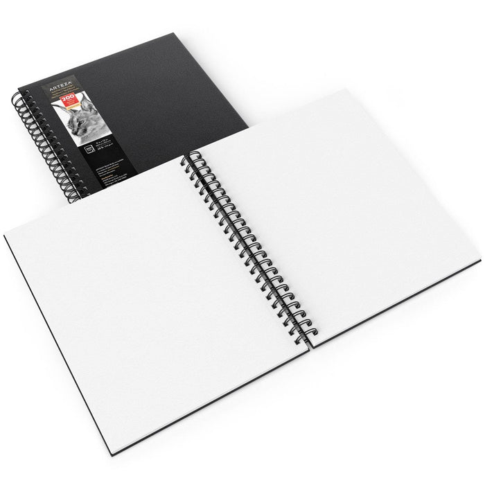 Sketchbooks, Black Spiral Hardcover, 22.9cm x 30.5cm - 2 Pack