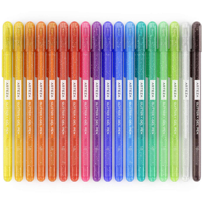 Super Glitter Gel Pens, Iridescent Set of 18 —1
