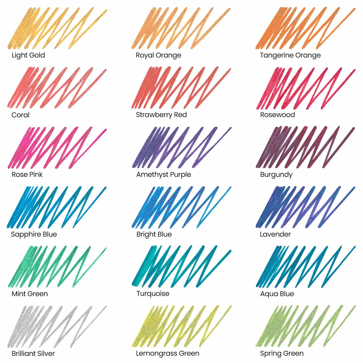 Super Glitter Gel Pens, Iridescent Set of 18 — Arteza.co.uk