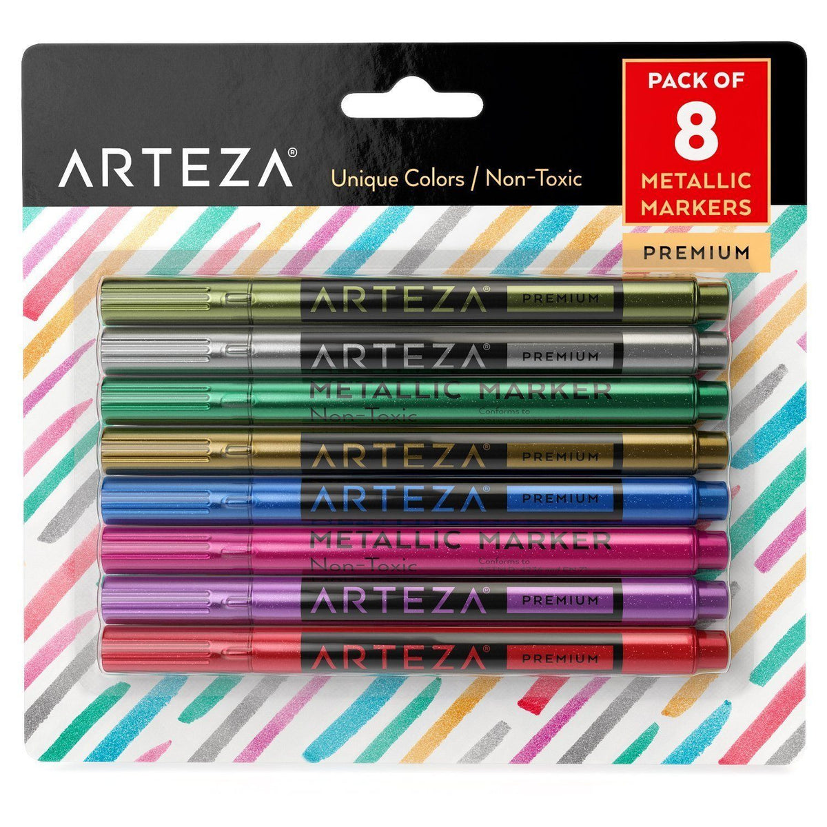 Wine Glass Metallic Markers Set of —