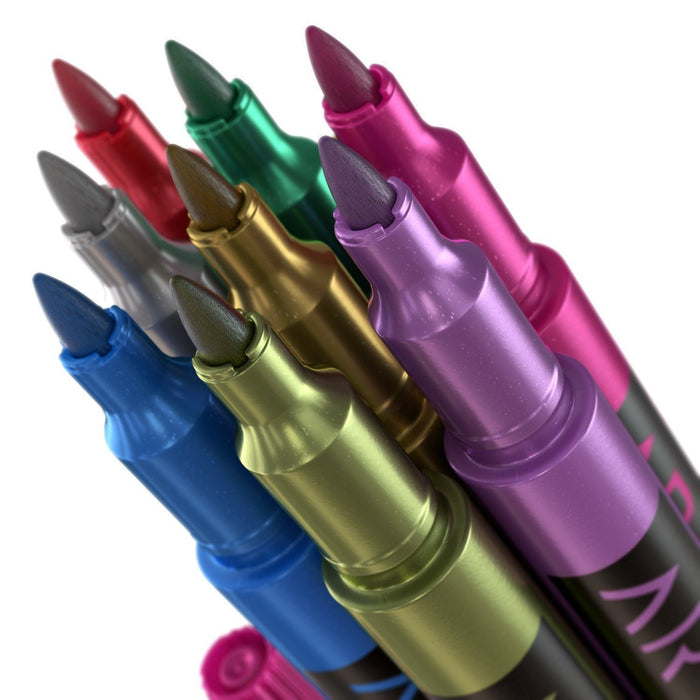 Wine Glass Metallic Markers Set of โ